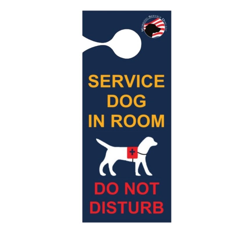 WORKINGSERVICEDOG.COM "Service Dog in Room - Do Not Disturb" - Door-hanger Pack of 5 - Image 3